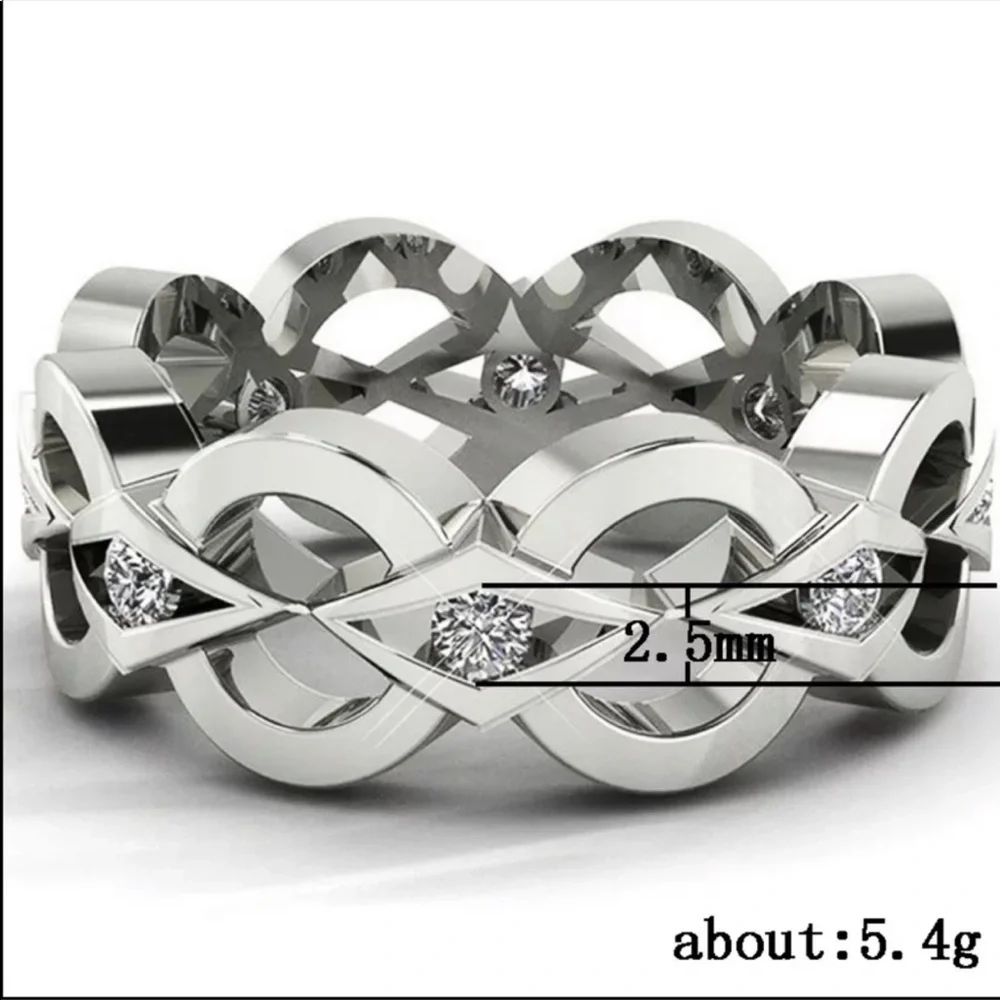 New Women’s 925 Silver Beautiful Diamond Ring - Picture 3 of 3